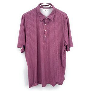 Criquet Shirt Mens XL Red Bottle Opener Print Golf‎ Polo Stretch Rugby